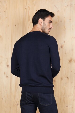 SULLIVAN MEN V-NECK SWEATER - Night bedrucken, Art.-Nr. N03987-NH-3XL