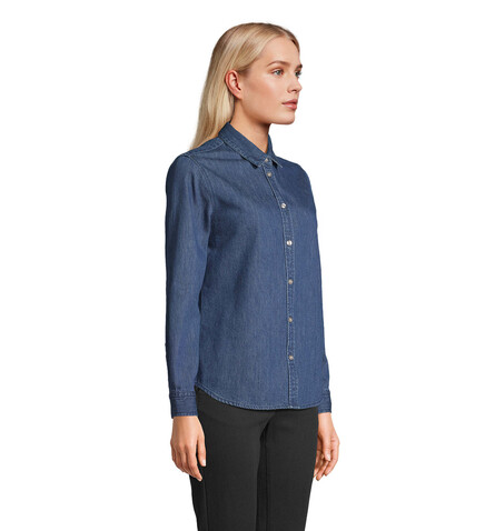 BENNETT WOMEN DENIM SHIRT - Light Oxford bedrucken, Art.-Nr. N04797-LO-S BENNETT WOMEN DENIM SHIRT - Light Oxford bedrucken, Art.-Nr. N04797-LO-S