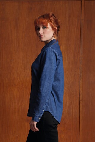 BENNETT WOMEN DENIM SHIRT - Light Oxford bedrucken, Art.-Nr. N04797-LO-S BENNETT WOMEN DENIM SHIRT - Light Oxford bedrucken, Art.-Nr. N04797-LO-S