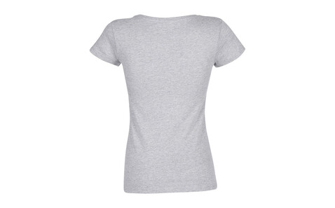 TEMPO WOMEN 185 T-SHIRT - Graue Melange bedrucken, Art.-Nr. R03257-GM-XS