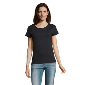 TEMPO WOMEN 185 T-SHIRT - Deep Black bedrucken, Art.-Nr. R03257-DB-XXL