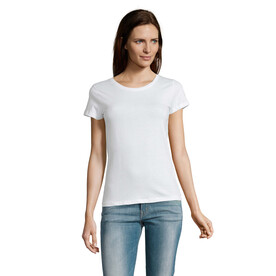 TEMPO WOMEN 185 T-SHIRT - White bedrucken, Art.-Nr. R03257-WH-XXL