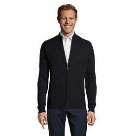 GORDON MEN ZIPPED CARDIGAN - Navy bedrucken, Art.-Nr. S00548-NY-3XL