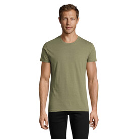 REGENT FIT HERREN 150g - Heather Khaki bedrucken, Art.-Nr. S00553-HK-S