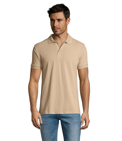 PRIME HERREN POLO 200g - Sand bedrucken, Art.-Nr. S00571-SA-XL