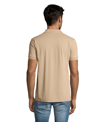 PRIME HERREN POLO 200g - Sand bedrucken, Art.-Nr. S00571-SA-XL