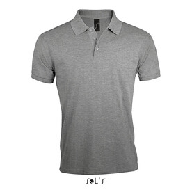 PRIME HERREN POLO 200g - Grau-Melange 2 bedrucken, Art.-Nr. S00571-GY-XXL