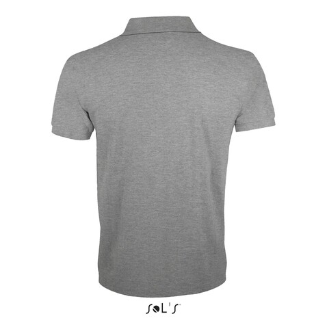 PRIME HERREN POLO 200g - Grau-Melange 2 bedrucken, Art.-Nr. S00571-GY-4XL