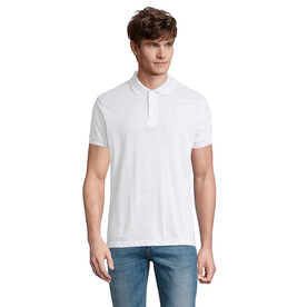 PRIME HERREN POLO 200g - Ash bedrucken, Art.-Nr. S00571-AS-XXL