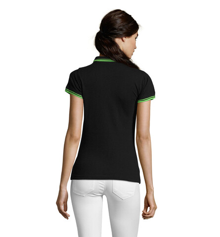 PASADENA Damen Polo 200g - Black/Lime bedrucken, Art.-Nr. S00578-BN-XXL PASADENA Damen Polo 200g - Black/Lime bedrucken, Art.-Nr. S00578-BN-XXL