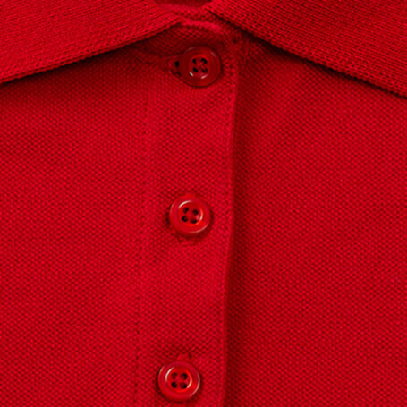 PASADENA Damen Polo 200g - Rot / Weiß bedrucken, Art.-Nr. S00578-RE-S