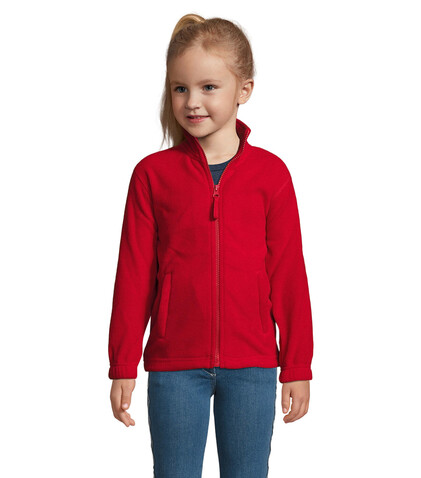 NORTH KINDER FL JACKE  300g - Red bedrucken, Art.-Nr. S00589-RD-XL