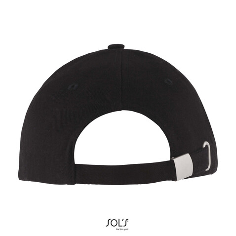 LONG BEACH FIVE PANEL CAP - Black/Royal bedrucken, Art.-Nr. S00594-JN-M LONG BEACH FIVE PANEL CAP - Black/Royal bedrucken, Art.-Nr. S00594-JN-M