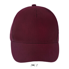 LONG BEACH FIVE PANEL CAP - Burgundy bedrucken, Art.-Nr. S00594-BG-M