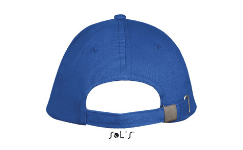 LONG BEACH FIVE PANEL CAP - Königsblau/Weiß bedrucken, Art.-Nr. S00594-RW-M LONG BEACH FIVE PANEL CAP - Königsblau/Weiß bedrucken, Art.-Nr. S00594-RW-M