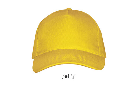 LONG BEACH FIVE PANEL CAP - Gold bedrucken, Art.-Nr. S00594-GO-M