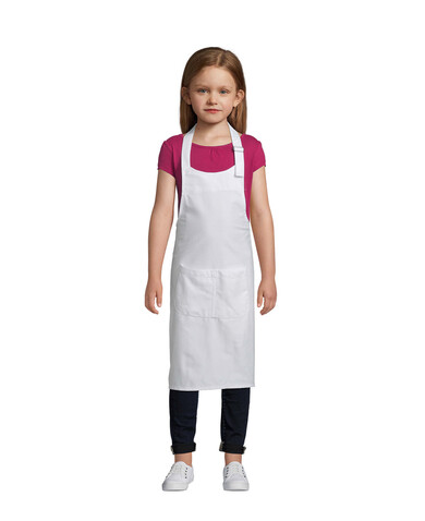GALA KIDS APRON WITH POCKET - White bedrucken, Art.-Nr. S00599-WH-M GALA KIDS APRON WITH POCKET - White bedrucken, Art.-Nr. S00599-WH-M