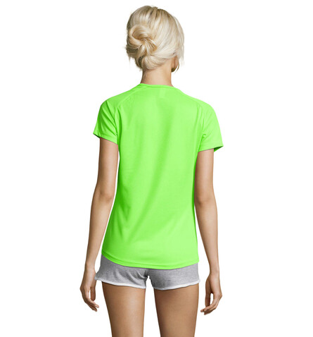 SPORTY DAMENT-SHIRT 140g - Neon Green bedrucken, Art.-Nr. S01159-NG-XS SPORTY DAMENT-SHIRT 140g - Neon Green bedrucken, Art.-Nr. S01159-NG-XS