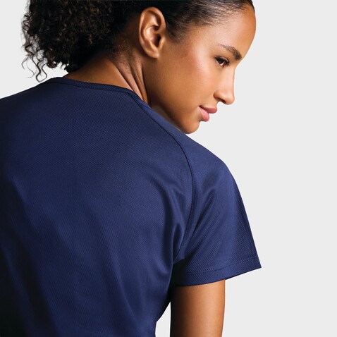 SPORTY DAMENT-SHIRT  140g - French Navy bedrucken, Art.-Nr. S01159-FN-M