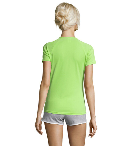 SPORTY DAMENT-SHIRT  140g - Apple Green bedrucken, Art.-Nr. S01159-AG-S