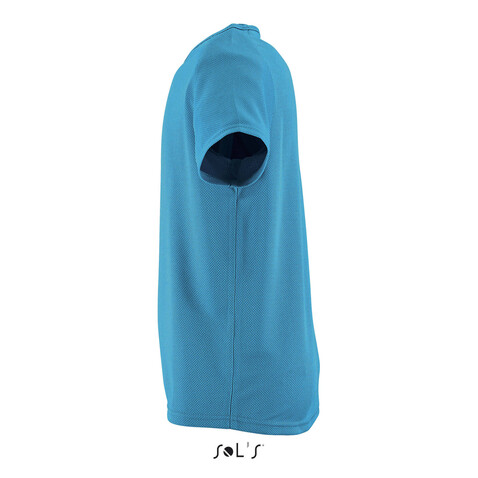 SPORTY KINDERT-SHIRT 140g - Aqua bedrucken, Art.-Nr. S01166-AQ-XL