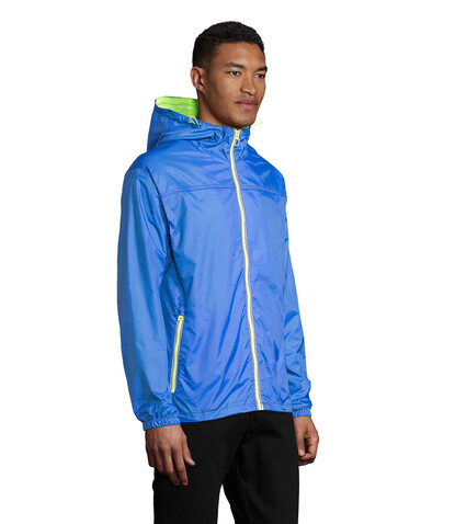 SKATE LINED WINDBREAKER - Royal/Neon Yellow bedrucken, Art.-Nr. S01171-DZ-M