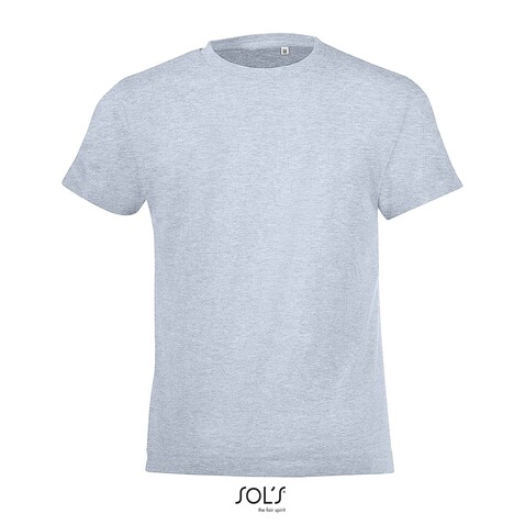 REGENT FIT KINDER 150g - Heather Sky bedrucken, Art.-Nr. S01183-HS-L REGENT FIT KINDER 150g - Heather Sky bedrucken, Art.-Nr. S01183-HS-L