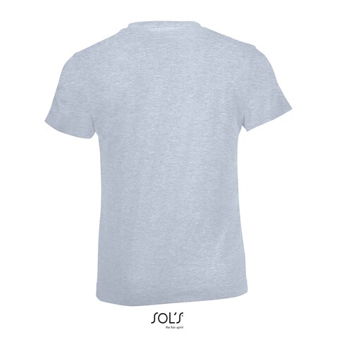 REGENT FIT KINDER 150g - Heather Sky bedrucken, Art.-Nr. S01183-HS-L REGENT FIT KINDER 150g - Heather Sky bedrucken, Art.-Nr. S01183-HS-L