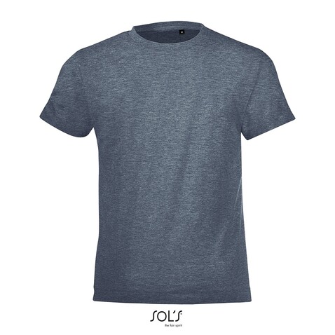 REGENT FIT KINDER 150g - Heather Denim bedrucken, Art.-Nr. S01183-HD-3XL REGENT FIT KINDER 150g - Heather Denim bedrucken, Art.-Nr. S01183-HD-3XL