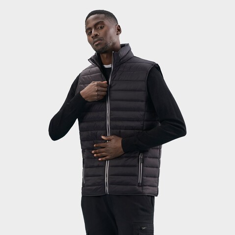 WAVE MEN Bodywarmer - Schwarz bedrucken, Art.-Nr. S01436-BK-XXL