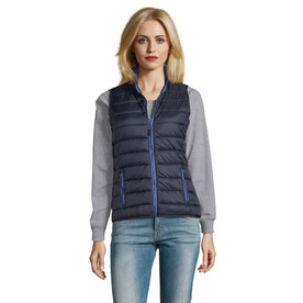 WAVE DAMEN BODYWARMER 180g - Navy bedrucken, Art.-Nr. S01437-NY-XXL