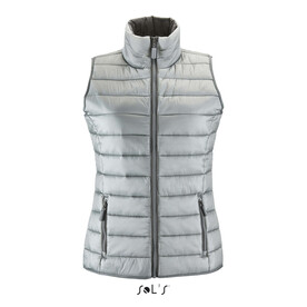 WAVE DAMEN BODYWARMER 180g - Metal Grey bedrucken, Art.-Nr. S01437-MG-XXL