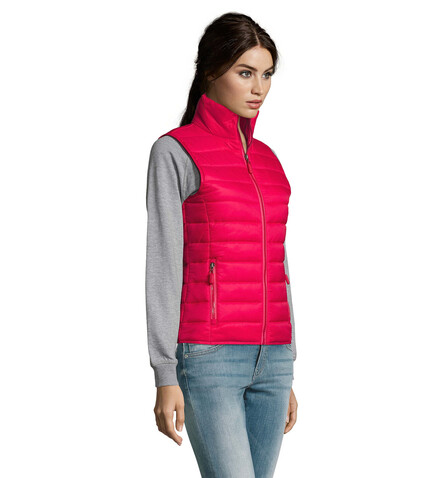 WAVE DAMEN BODYWARMER 180g - Dark Pink bedrucken, Art.-Nr. S01437-DP-S WAVE DAMEN BODYWARMER 180g - Dark Pink bedrucken, Art.-Nr. S01437-DP-S