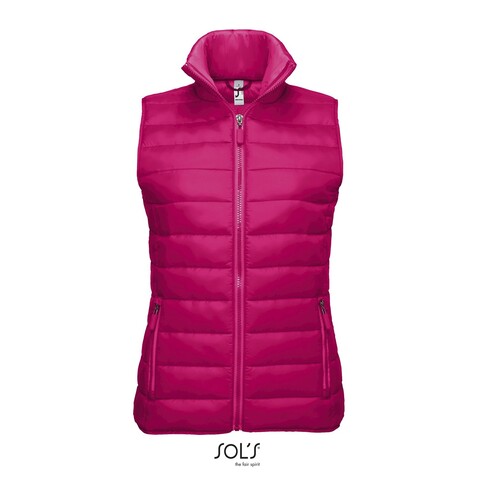 WAVE DAMEN BODYWARMER 180g - Dark Pink bedrucken, Art.-Nr. S01437-DP-S WAVE DAMEN BODYWARMER 180g - Dark Pink bedrucken, Art.-Nr. S01437-DP-S
