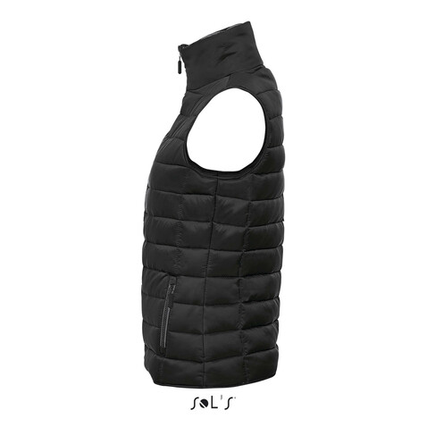 WAVE DAMEN BODYWARMER 180g - Schwarz bedrucken, Art.-Nr. S01437-BK-XL