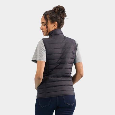 WAVE DAMEN BODYWARMER 180g - Schwarz bedrucken, Art.-Nr. S01437-BK-XL
