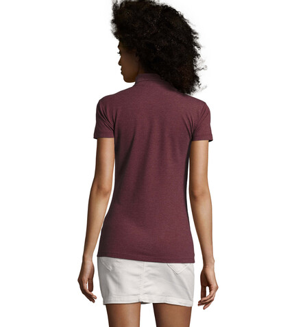 PHOENIX WOMEN ELASTANE POLO - Heather Oxblood bedrucken, Art.-Nr. S01709-HX-S PHOENIX WOMEN ELASTANE POLO - Heather Oxblood bedrucken, Art.-Nr. S01709-HX-S