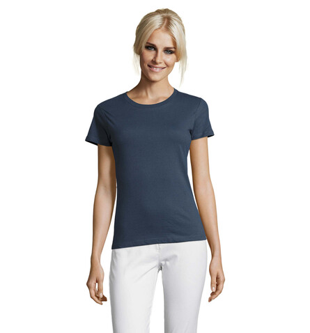 REGENT DAMENT-SHIRT 150g - Denim bedrucken, Art.-Nr. S01825-DM-M