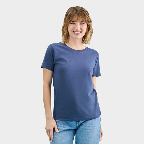 REGENT DAMENT-SHIRT 150g - Denim bedrucken, Art.-Nr. S01825-DM-M