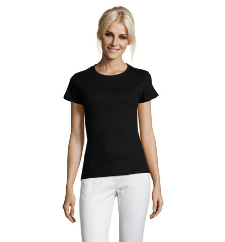 REGENT DAMENT-SHIRT 150g - Deep Black bedrucken, Art.-Nr. S01825-DB-3XL REGENT DAMENT-SHIRT 150g - Deep Black bedrucken, Art.-Nr. S01825-DB-3XL