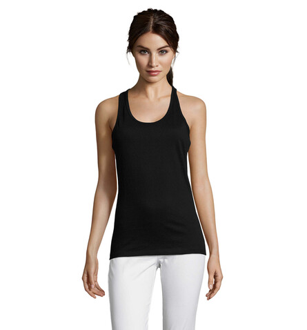 JUSTIN DAMEN TANK TOP 150g - Deep Black bedrucken, Art.-Nr. S01826-DB-XXL JUSTIN DAMEN TANK TOP 150g - Deep Black bedrucken, Art.-Nr. S01826-DB-XXL