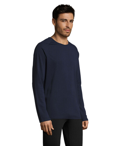 SPORTY LSL MEN T-SHIRT - French Navy bedrucken, Art.-Nr. S02071-FN-M