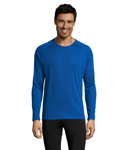SPORTY LSL MEN T-SHIRT - Royal Blue bedrucken, Art.-Nr. S02071-RB-S SPORTY LSL MEN T-SHIRT - Royal Blue bedrucken, Art.-Nr. S02071-RB-S