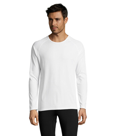 SPORTY LSL MEN T-SHIRT - White bedrucken, Art.-Nr. S02071-WH-XXL SPORTY LSL MEN T-SHIRT - White bedrucken, Art.-Nr. S02071-WH-XXL