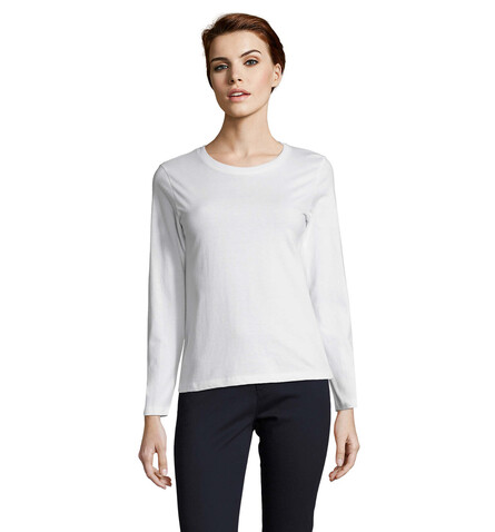 IMPERIAL Women lsl 190g - White bedrucken, Art.-Nr. S02075-WH-L IMPERIAL Women lsl 190g - White bedrucken, Art.-Nr. S02075-WH-L