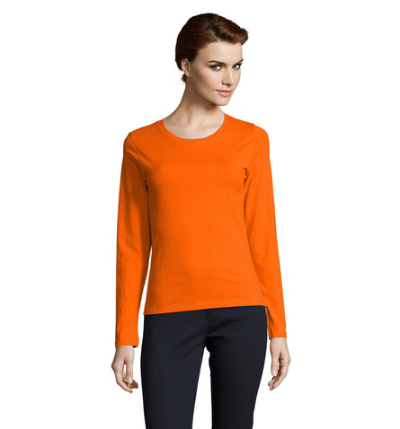 IMPERIAL Women lsl 190g - Orange bedrucken, Art.-Nr. S02075-OR-XL IMPERIAL Women lsl 190g - Orange bedrucken, Art.-Nr. S02075-OR-XL