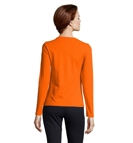 IMPERIAL Women lsl 190g - Orange bedrucken, Art.-Nr. S02075-OR-XL IMPERIAL Women lsl 190g - Orange bedrucken, Art.-Nr. S02075-OR-XL