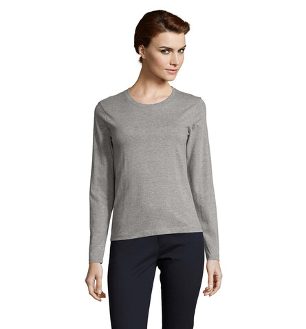 IMPERIAL Women lsl 190g - Graue Melange bedrucken, Art.-Nr. S02075-GM-XL IMPERIAL Women lsl 190g - Graue Melange bedrucken, Art.-Nr. S02075-GM-XL