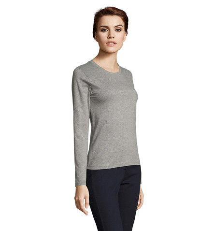 IMPERIAL Women lsl 190g - Graue Melange bedrucken, Art.-Nr. S02075-GM-XL IMPERIAL Women lsl 190g - Graue Melange bedrucken, Art.-Nr. S02075-GM-XL