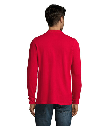 PERFECT MEN LSL POLO 180g - Red bedrucken, Art.-Nr. S02087-RD-XL PERFECT MEN LSL POLO 180g - Red bedrucken, Art.-Nr. S02087-RD-XL
